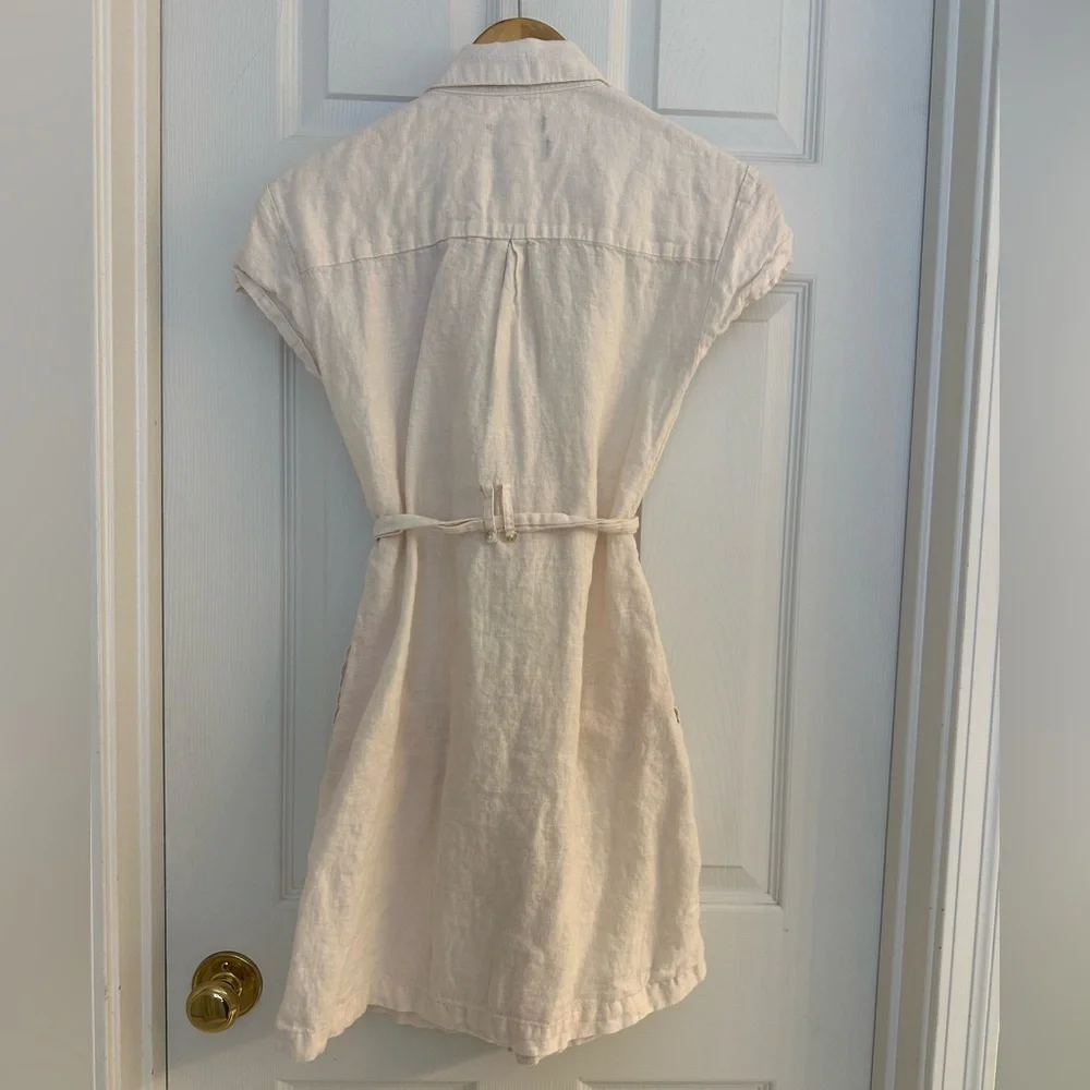 Tahari 100% Linen Button-Front Dress (XS) - Picture 3 of 3